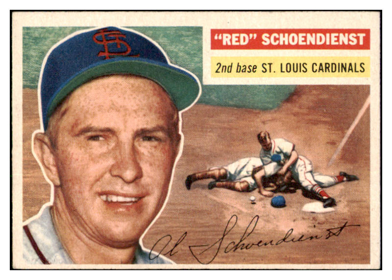 1956 Topps Baseball #165 Red Schoendienst Cardinals EX Gray 524921