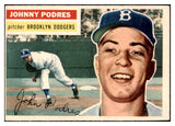 1956 Topps Baseball #173 Johnny Podres Dodgers VG-EX Gray 524933