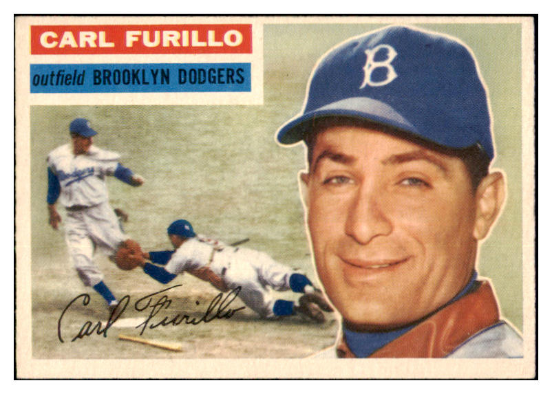 1956 Topps Baseball #190 Carl Furillo Dodgers EX+/EX-MT 524939