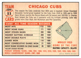 1956 Topps Baseball #011 Chicago Cubs Team EX White 524942