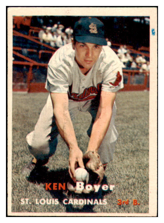 1957 Topps Baseball #122 Ken Boyer Cardinals EX 524945