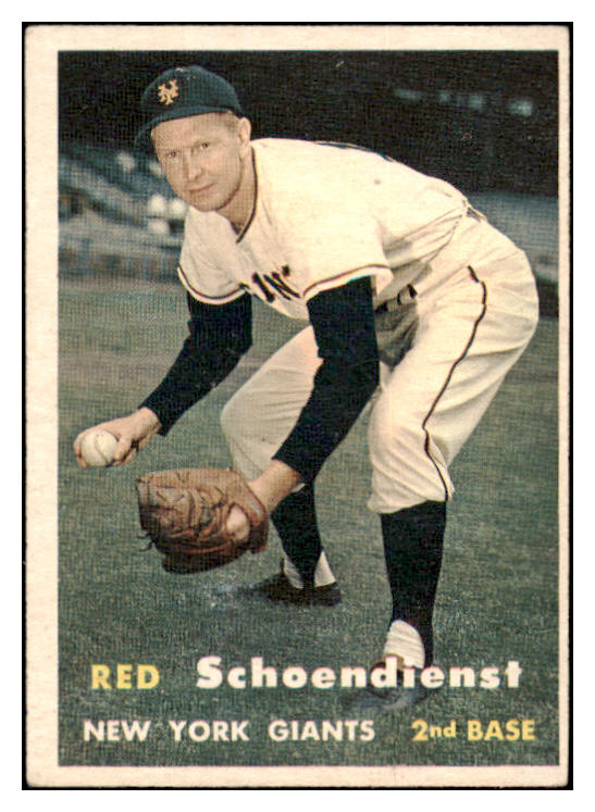 1957 Topps Baseball #154 Red Schoendienst Giants EX 524949
