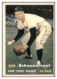 1957 Topps Baseball #154 Red Schoendienst Giants EX 524949