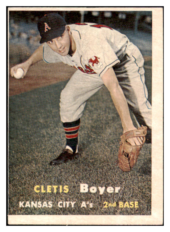1957 Topps Baseball #121 Clete Boyer Yankees VG-EX 524960