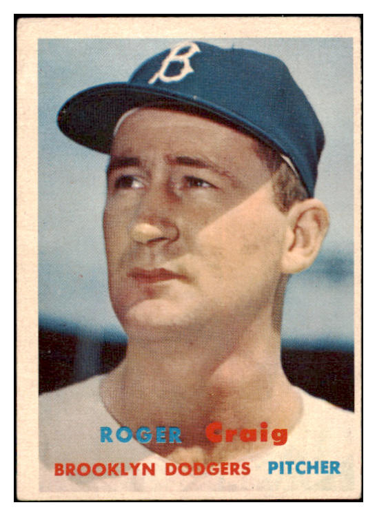 1957 Topps Baseball #173 Roger Craig Dodgers EX 524971