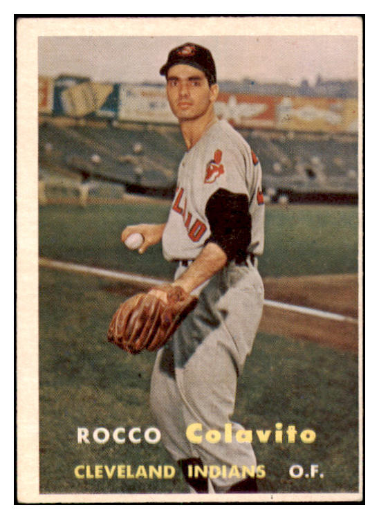 1957 Topps Baseball #212 Rocky Colavito Indians EX 524980