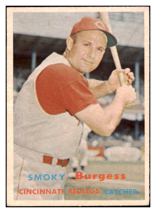 1957 Topps Baseball #228 Smoky Burgess Reds EX 524981