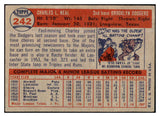 1957 Topps Baseball #242 Charlie Neal Dodgers EX 524982