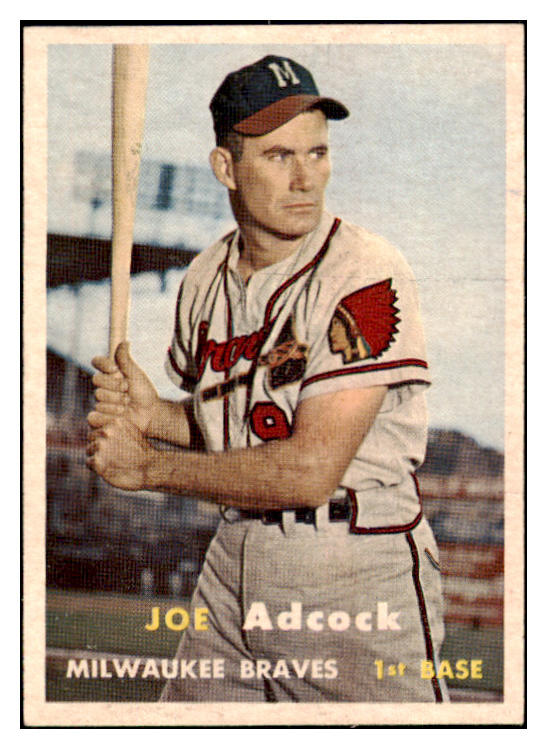 1957 Topps Baseball #117 Joe Adcock Braves VG-EX 524985