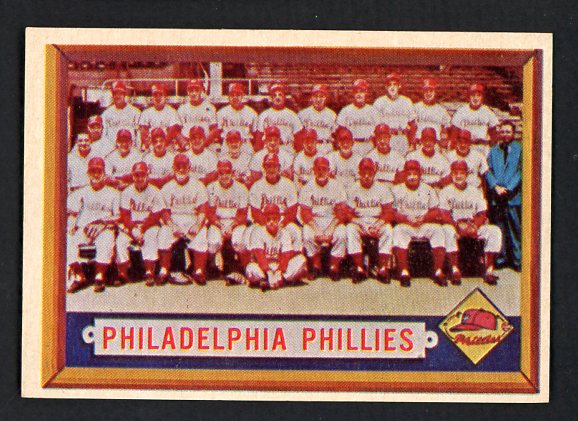 1957 Topps Baseball #214 Philadelphia Phillies Team EX+/EX-MT 524990
