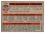 1957 Topps Baseball #214 Philadelphia Phillies Team EX+/EX-MT 524990