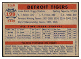 1957 Topps Baseball #198 Detroit Tigers Team VG-EX 524994