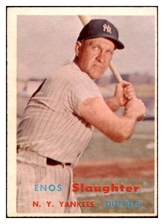 1957 Topps Baseball #215 Enos Slaughter Yankees VG-EX 525007