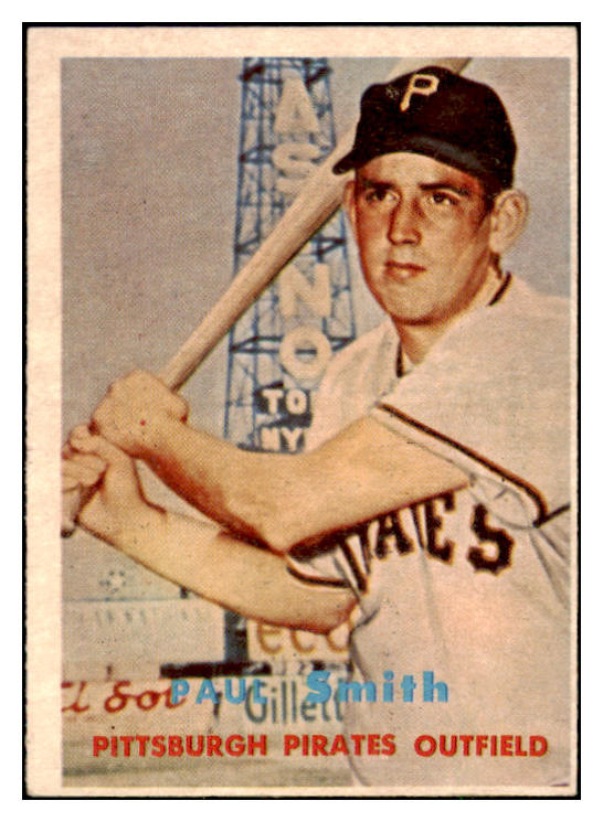 1957 Topps Baseball #345 Paul Smith Pirates VG-EX 525016