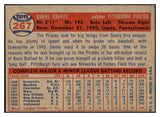 1957 Topps Baseball #267 Danny Kravitz Pirates VG-EX 525031