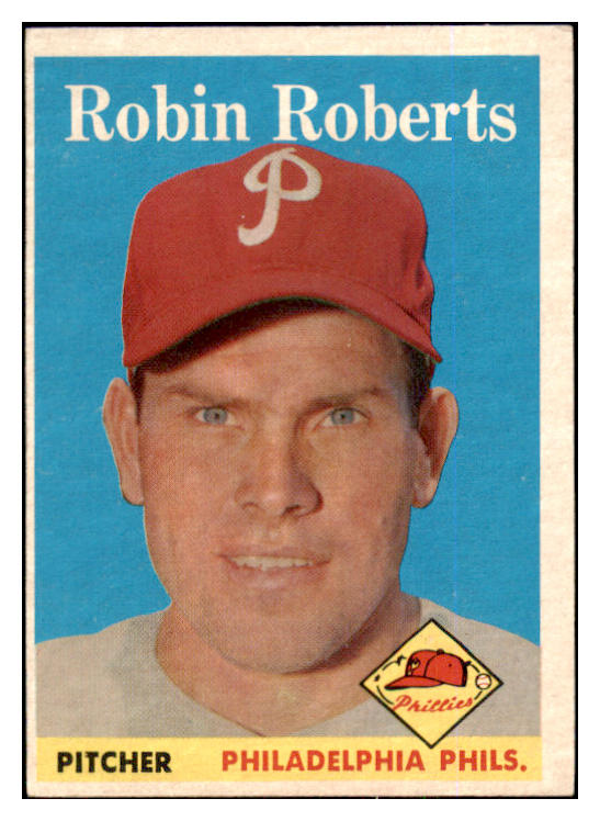 1958 Topps Baseball #090 Robin Roberts Phillies VG-EX 525042