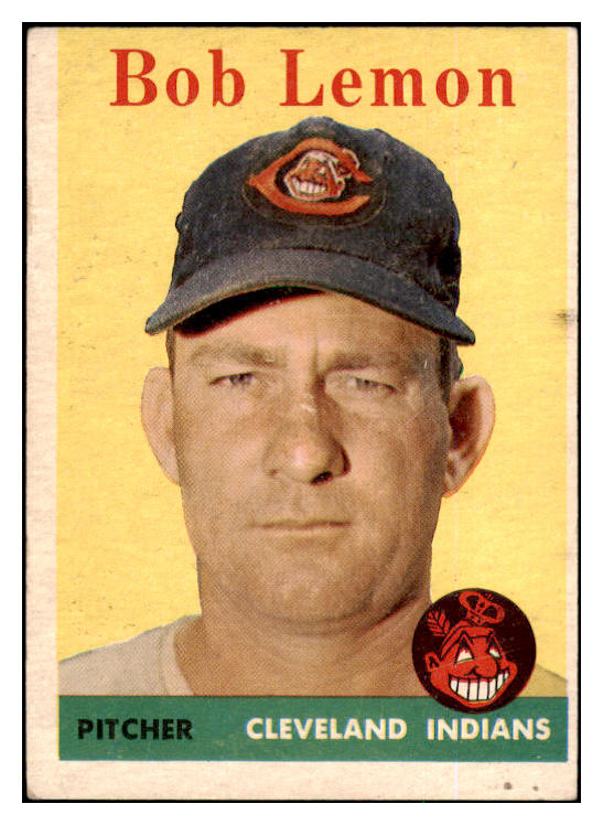 1958 Topps Baseball #002 Bob Lemon Indians VG-EX 525044