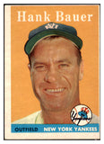 1958 Topps Baseball #009 Hank Bauer Yankees VG-EX 525045