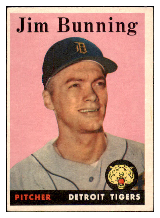 1958 Topps Baseball #115 Jim Bunning Tigers VG-EX 525054