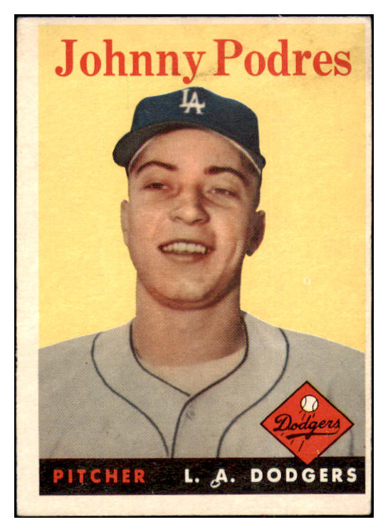 1958 Topps Baseball #120 Johnny Podres Dodgers VG-EX 525055