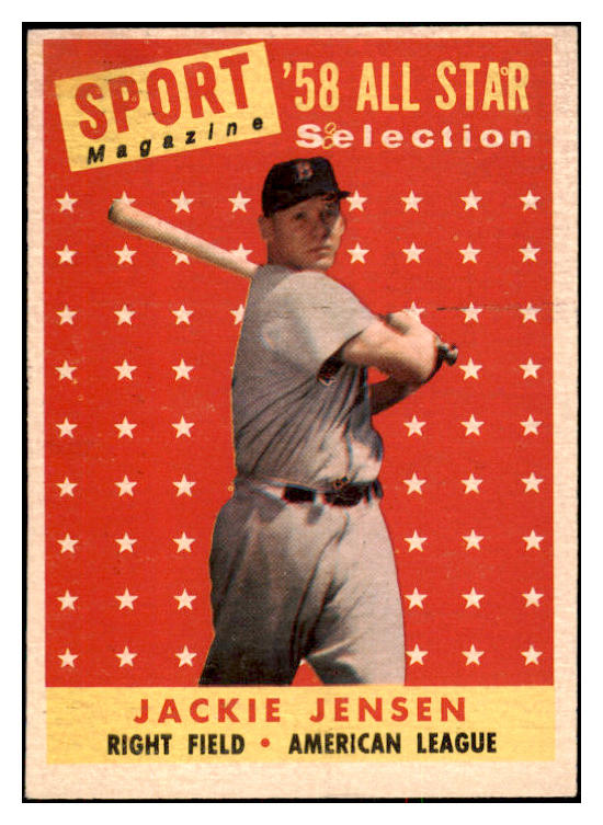 1958 Topps Baseball #489 Jackie Jensen A.S. Red Sox VG-EX 525062