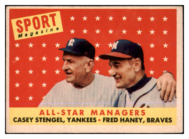 1958 Topps Baseball #475 Casey Stengel A.S. Yankees VG-EX 525067