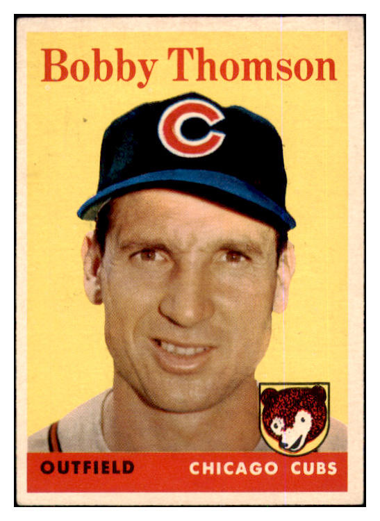 1958 Topps Baseball #430 Bobby Thomson Cubs VG-EX 525069