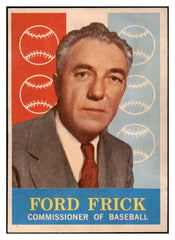 1959 Topps Baseball #001 Ford Frick Commissioner VG-EX 525074