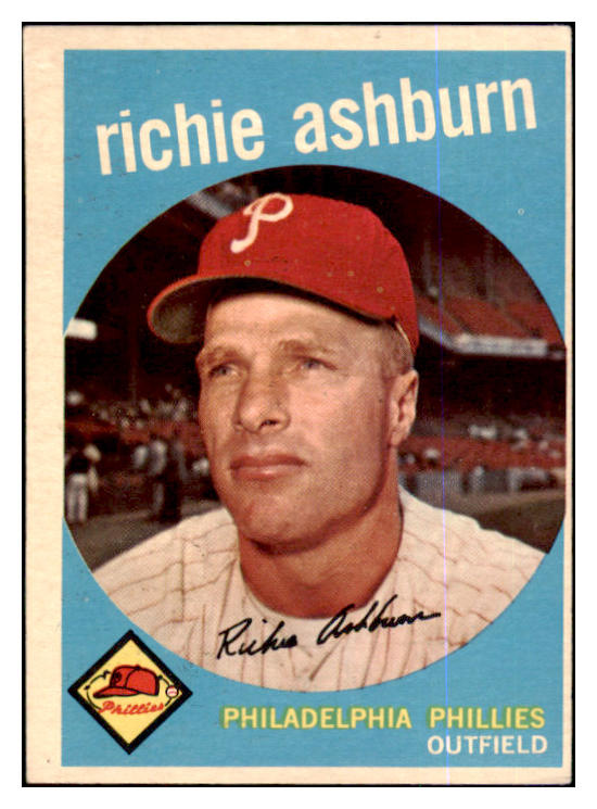 1959 Topps Baseball #300 Richie Ashburn Phillies VG-EX 525075