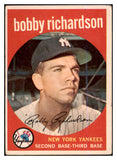 1959 Topps Baseball #076 Bobby Richardson Yankees VG 525080