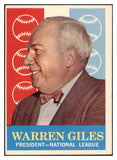 1959 Topps Baseball #200 Warren Giles President VG-EX 525086