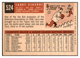 1959 Topps Baseball #524 Larry Osborne Tigers EX 525090