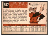 1959 Topps Baseball #542 Jim Perry Indians EX 525099