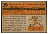 1960 Topps Baseball #552 Walt Bond Indians VG-EX 525101