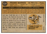 1960 Topps Baseball #538 Frank Barnes White Sox VG-EX 525109