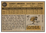 1960 Topps Baseball #531 Sandy Amoros Tigers VG-EX 525110