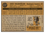 1960 Topps Baseball #527 Jose Valdivielso Senators EX 525111