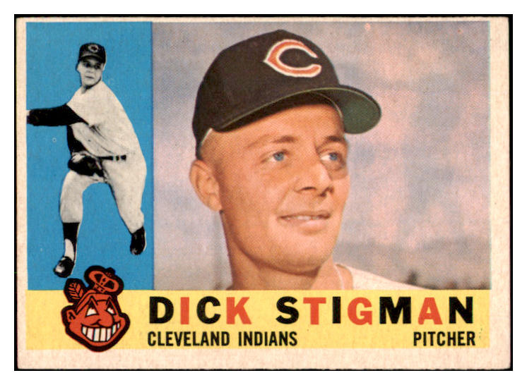 1960 Topps Baseball #507 Dick Stigman Indians EX 525113