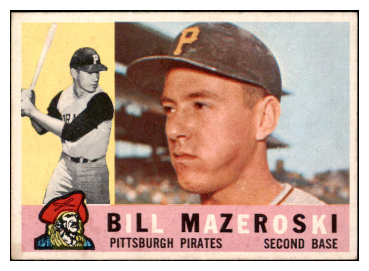 1960 Topps Baseball #055 Bill Mazeroski Pirates EX 525115