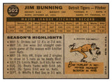 1960 Topps Baseball #502 Jim Bunning Tigers EX 525119