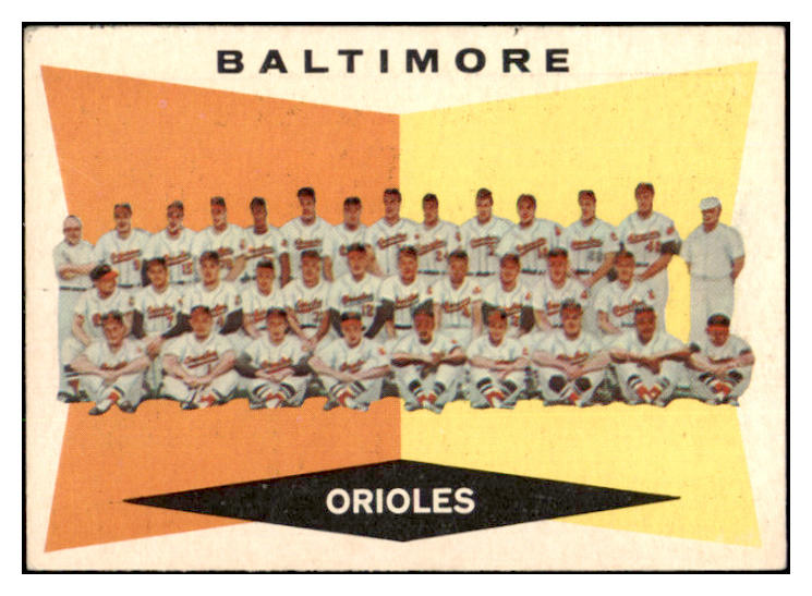 1960 Topps Baseball #494 Baltimore Orioles Team VG-EX 525130