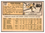 1963 Topps Baseball #521 Dan Pfister A's VG-EX 525132