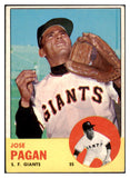 1963 Topps Baseball #545 Jose Pagan Giants VG-EX 525136