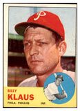 1963 Topps Baseball #551 Billy Klaus Phillies VG-EX 525138