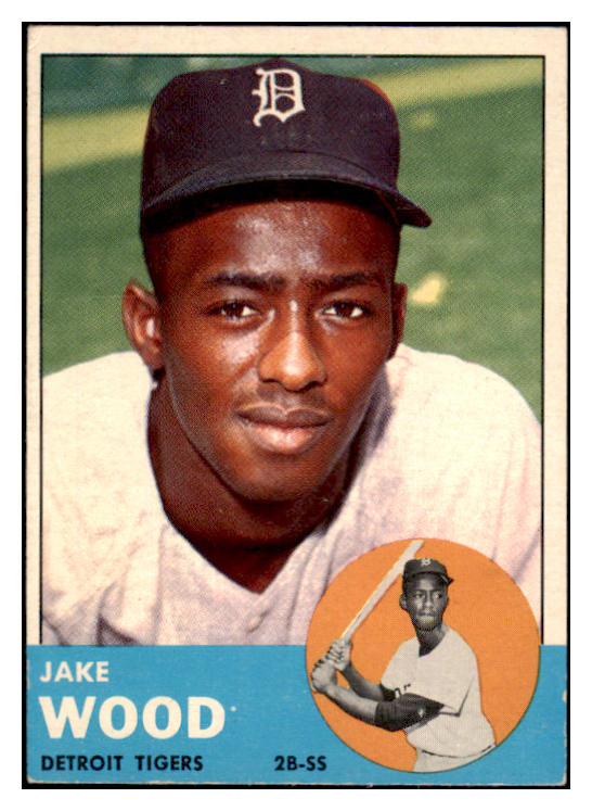 1963 Topps Baseball #453 Jake Wood Tigers VG-EX 525139