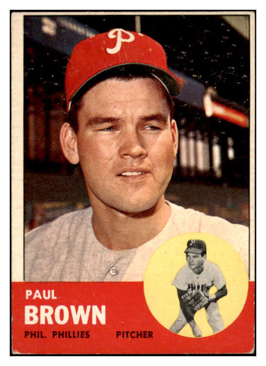 1963 Topps Baseball #478 Paul Brown Phillies VG-EX 525141