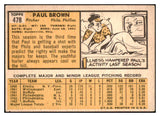 1963 Topps Baseball #478 Paul Brown Phillies VG-EX 525141