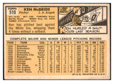 1963 Topps Baseball #510 Ken McBride Angels VG-EX 525144