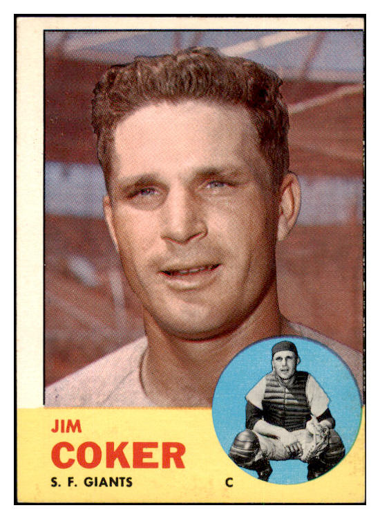 1963 Topps Baseball #456 Jim Coker Giants VG-EX 525145