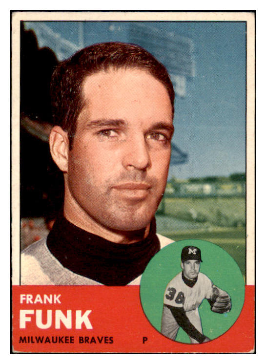 1963 Topps Baseball #476 Frank Funk Braves VG-EX 525148